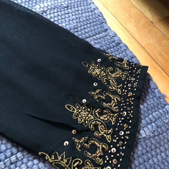 Vintage Plus Size Beaded and Embroidered Sheer Boho Shirt with Lacing. Size 18 - Picture 5 of 9